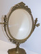 *JOLI ANCIEN MIROIR COIFFEUSE PIVOTANT PSYCHE EN LAITON A POSER DECO XXe    E - Spiegels