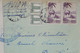 AZ9 MAROC  BELLE LETTRE  CENSUREE 1943 PAR AVION   A  BREUIL   FRANCE  +2 PAIRES DE TP + AFFRANCH. INTERESSANT - Covers & Documents