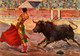 ARTE DE CHAMACO Reproduction D'une Peinture    (Taureau  ) (recto-verso)  CORRIDA ,Toros, Taureaux Toréador - Corrida