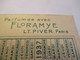 Petite Carte Publicitaire Parfumée Avec Calendrier/ FLORAMYE Parfum De L.T. PIVER / 1937     CAL491 - Anciennes (jusque 1960)