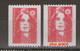 Variété 2 Roulettes 2819a**_numéro Rouge Gras/maigre-phospho Blanc/jaune_Papier Azurant/neutre_2 Gommes_3 Scans - 1989-1996 Marianna Del Bicentenario