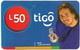 Honduras - Tigo - Man With Phone, Exp.09.2006, GSM Refill 50H Lempira, Used - Honduras