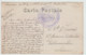 25 – PONTARLIER – Le Collège Et Octroi – Rare Cachet Militaire Violet Au Verso « Ministère De La Guerre Contrôle Postal - Pontarlier