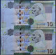 LIBYA , P 73  ,  10 Dinars  ,  ND 2004 , EF/AU , 2 Notes - Libya
