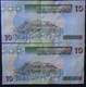 LIBYA , P 73  ,  10 Dinars  ,  ND 2004 , EF/AU , 2 Notes - Libya