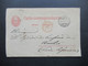 Schweiz Ganzsache 1877 Auslandskarte Geneve - Nantes Mit Rotem Stempel Suisse AMB M. Cenis Mit Ank. Stempel - Stamped Stationery