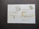 Schweiz 1866 Faltbrief Mit Inhalt PD Brief Basel - Saint Chamond Vorne 4 Stempel / Rückseitig 3 Stempel - Storia Postale