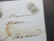 Schweiz 1866 Faltbrief Mit Inhalt PD Brief Basel - Saint Chamond Vorne 4 Stempel / Rückseitig 3 Stempel - Lettres & Documents