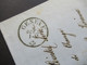 Schweiz 1859 Faltbrief Mit Inhalt Bartaxe Auslandsbrief Geneve - Paris Roter K2 Suisse AMB Geneve Rücks. Bahnpost Stempe - Cartas & Documentos