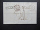 1843 Ra1 LV.6 K. Und Schwarze Stempel K2 Suisse 1 Fernex Und K2 Vevey Faltbrief Mit Inhalt über Lyon Nach Marseille - ...-1845 Prephilately