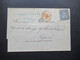 Schweiz 1871 Michel Nr.33 EF Auslandsbrief Mit Inhalt Geneve - Lyon Mit Ank. Stempel PD Brief Roter K2 Suisse Lyon - Brieven En Documenten