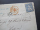 Schweiz 1871 Michel Nr.33 EF Auslandsbrief Mit Inhalt Geneve - Lyon Mit Ank. Stempel PD Brief Roter K2 Suisse Lyon - Storia Postale