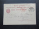 Schweiz 1880 Ganzsache Auslandskarte Geneve - Lyon Roter K2 Suisse Lyon Gedruckte Karte Grande Vitesse Charles Fischer - Interi Postali
