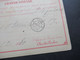 Schweiz 1880 Ganzsache Auslandskarte Geneve - Lyon Roter K2 Suisse Lyon Gedruckte Karte Grande Vitesse Charles Fischer - Postwaardestukken