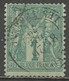 France - Type Sage - Type I (N Sous B) - N°61 1c. Vert - Obl. LYON LES TERREAUX - 1876-1878 Sage (Tipo I)