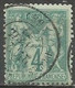 France - Type Sage - Type I (N Sous B) - N°63 4c. Vert - Obl. - 1876-1878 Sage (Tipo I)