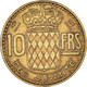 Monnaie, Monaco, Rainier III, 10 Francs, 1950, Paris, TTB, Bronze-Aluminium - 1949-1956 Old Francs