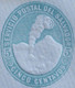El Salvador Vers 1895. Entier Postal Enveloppe Bleue. Timbre à 5 C, Impression à Sec. Volcan El Boqueron - Volcans