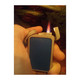 Delcampe - Lighter Vintage Synoco Normne Working Smoked Oval Gas Torch Red Blue Cigarette - Autres & Non Classés