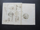 1846 Polen Auslandsbrief Mit Inhalt Breslau - Mareuil Schwarzer Stp. CPR1 Und Roter Stp. Prusse 5 Givet Und 2x Bartaxe - ...-1860 Vorphilatelie