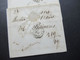 1846 Polen Auslandsbrief Mit Inhalt Breslau - Mareuil Schwarzer Stp. CPR1 Und Roter Stp. Prusse 5 Givet Und 2x Bartaxe - ...-1860 Prefilatelia