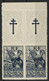 FRANCE LIBRE PAIRE N° 6 "Aide Aux Résistants" Avec Vignette Croix De Lorraine COTE 120 €. Neuf ** (MNH) Voir Description - Guerre (timbres De)