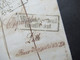 AD Preussen 1868 Teilbrief Stempel Ra3 Aachen Bahnhof Und Roter K2 Prusse Lille Und Ra2 Affranchissement Insuffisant - Briefe U. Dokumente