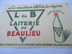 Buvard Publicitaire/Laiterie Du BEAULIEU/ VILLIERS Le BEL S&O:L Du B /Vers 1950-1960         BUV635 - Zuivel