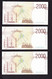 ITALIA 2000 LIRE 1990  P-115a.1 - Unc - 3 CONSECUTIVE  -  Firme: Carlo Azeglio Ciampi = Fortunato Spezial - 2.000 Lire