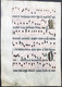 Very Rare Large Elephant Folio Vellum Sheet. Out Of An Antiphonary Manuscript From The 15th Century. / Seltene - Theatre & Scripts