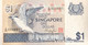 Singapore 1 Dollar, P-9 (1976) - UNC - Singapore