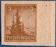 Germany, Thüringen 1945 3 Pf Imperforate With Border, Paper Y Z II Color A 1 Value MNH 2207.2401 Fir Trees - Andere & Zonder Classificatie