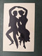 SILHOUETTE COUPLE DE DANSEURS CARTE ANIMEES LAMBERT - Silhouettes