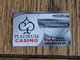 Casino-PLATINIM-(?)-(?)-used Card+1card,prepiad Free - Carte Di Casinò