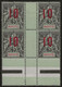 Colonies Type Groupe Mayotte Bloc De 4 Interpanneau N°28Aa**/* Variété 1 & 0 Espacés Tenant à Normal Signé Calves - Unused Stamps