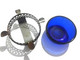 Delcampe - Vintage Elegant Glass Bohemian Cobalt Blue Cut Crystal Smoker Cigarette Ashtray - Glass