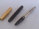 Delcampe - Vintage !!  Authentic Parker 51 Gold Filled Cap (1/10-12k) Black Fountain Pen W Box USA (#88) - Stylos