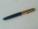 Delcampe - Vintage !! Authentic Parker 51 Gold Filled Cap (1/10-12k) Ocean Blue Fountain Pen (#91) - Stylos