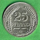 ALLEMAGNE / EMPIRE / 25 PFENNIG / 1909 G / NICKEL - 25 Pfennig