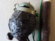 Pipe Ancienne Originale Avec Capuchon Métallique ( Décoration Cerf En Bronze Ou Cuivre ) Longueur = 16 Cm ( à Nettoyer) - Otros & Sin Clasificación