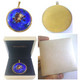 Delcampe - Authentic Pandora Gold Disney Pendant Charm Gem Sodalite Necklace From Denmark - Colgantes