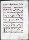 Very Rare Large Elephant Folio Vellum Sheet. Out Of An Antiphonary Manuscript From The 15th Century. / Seltene - Teatro & Script