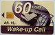 Aruba 60 Units Wake Up Call , Biento ( Black Control Number On The Pictorial Side ) - Aruba