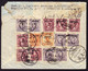 1933 14 Marken Mit Überdruck Auf Etwas Getöntem R-Brief "PAHSIEN/CHUNGKING" Via Shanghai Nach Paris - Sichuan 1933-34