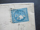 Frankreich 9.1.1871 Siege De Paris / Bordeaux Ausgabe Mi.Nr.41 Type II ?? EF Bahnpoststempel Brest A Paris - 1870 Bordeaux Printing