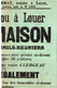 VP20.272 - Affiche - Me DEBRAY Notaire à LUCON - Maison à Vendre & 1Pièce De Terre Au Bourg De MAGNILS - REGNIERS - Manifesti