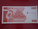 TESTNOTE, TESTSCHEIN , De La Rue Garny ,  200 , Red, Plastic ,  UNC Neuf - [17] Falsos & Especimenes