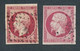 GA-61; FRANCE:: Lot Avec N°17A-17B Obl - 1853-1860 Napoleon III