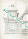 3 PLANS DESSIN 1895 VICHY VILLA LE CASTEL 8 RUE PRUNELLE ARCHITECTE PERCILLY - Auvergne