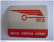 British European Airways BEA Etiket Etiquette Vintage Luggage Label 10.5 X 9 Cm - Baggage Labels & Tags